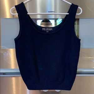 St. John Basics Navy Knit Tank